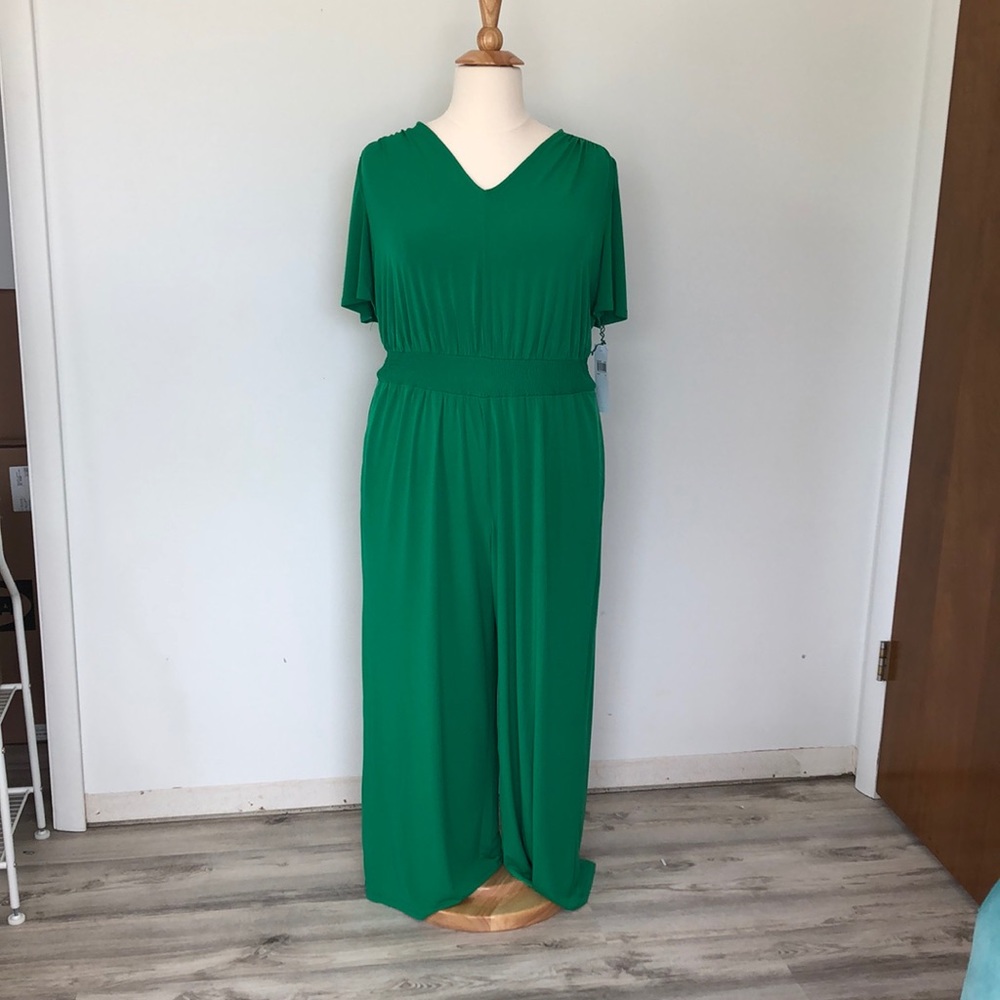 Plus size green jumpsuit